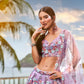 House of Panchhi Mauve Net Sequins & Zarkan Embroidery Lehenga Choli & Dupatta | Swadesiicart