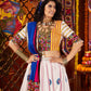 Monjolika Fashion Gajji Silk White Navratri Chaniya Choli In Multi Thread And Mirror Hand Work - Swadesiicart