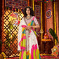 Monjolika Fashion White Gajji Silk Navratri Lehenga Choli With Digital Print & Mirror Work - Swadesiicart
