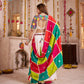 Monjolika Fashion Multi-Color Viscose Cotton Navratri Lehenga Choli Set With Mirror And Thread Work - Swadesiicart