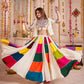 Monjolika Fashion Multicolor Viscose Cotton Navratri Chaniya Choli With Kutchi And Mirror Work Jacket - Swadesiicart