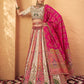 Monjolika Fashion Multicolor Banarasi Silk Wedding Wear Lehenga With Embroidery Work | Swadesiicart