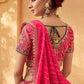 Monjolika Fashion Hot Pink & Peach Banarasi Silk Wedding Wear Lehenga With Embroidery Work | Swadesiicart
