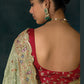 Monjolika Fashion Sea Green With Lakhanvi And Zarkan Work Banarasi Silk Blend Saree | Swadesiicart