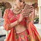 Monjolika Fashion Rani Pink Premium Banarasi Silk With Zarkan & Cutwork Wedding Wear Lehenga | Swadesiicart