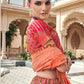 Monjolika Fashion Rani Pink Premium Banarasi Silk With Zarkan & Cutwork Wedding Wear Lehenga | Swadesiicart