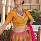 Monjolika Fashion Multicolor Premium Banarasi Silk With Zarkan & Cutwork Wedding Wear Lehenga | Swadesiicart