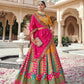 Monjolika Fashion Multicolor Premium Banarasi Silk With Zarkan & Cutwork Wedding Wear Lehenga | Swadesiicart