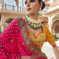 Monjolika Fashion Multicolor Premium Banarasi Silk With Zarkan & Cutwork Wedding Wear Lehenga | Swadesiicart