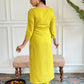 The52 Yellow Embroidered Rayon Slub Fabric Straight Kurta, Pant and Dupatta Set - Swadesiicart