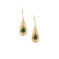Shoshaa Green Gold-Polished Handcrafted Classic Drop Earrings | Swadesiicart
