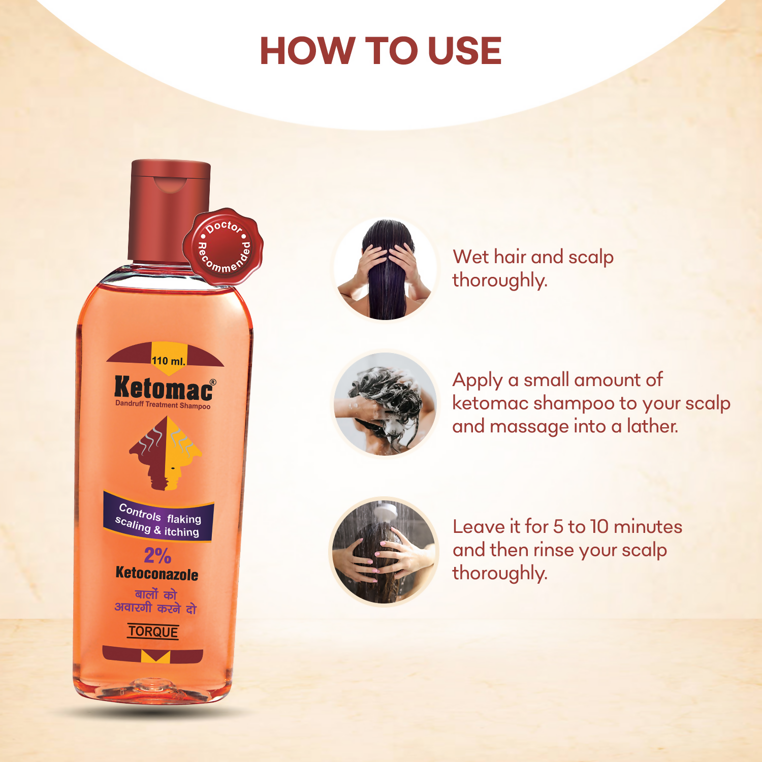 Torque's Ketomac Dandruff Treatment Shampoo - Swadesiicart