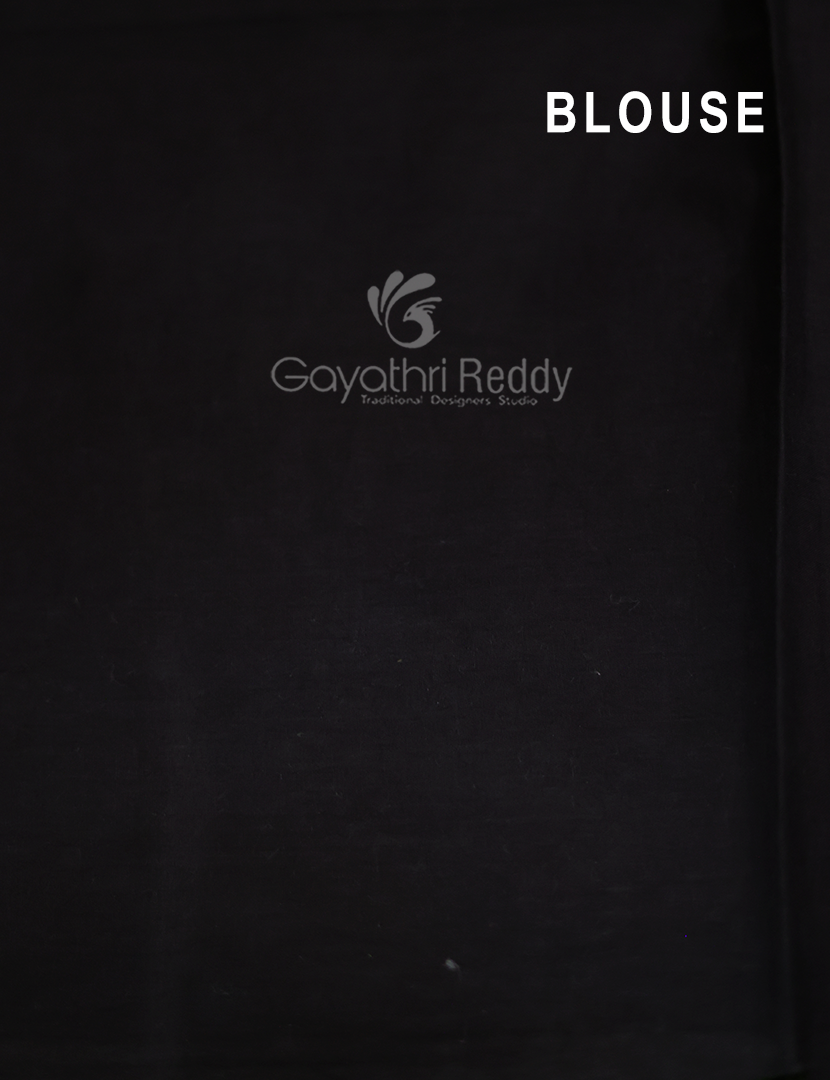 Black Coloured Combination Printed Cotton Saree By Gayathri Reddy Designer Studio | Swadesiicart