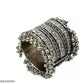 Tehzeeb Creations Women Silver Colour Oxidised Bangle With Ghungroo Style T - Swadesiicart