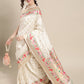 Saree Mall Off White & Golden Woven Design Banarasi Saree | Swadesiicart