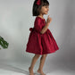 ArthLife Maroon Wreath Partywear Dress