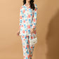 Myshka Women's White Printed Shirt With Trousers - Swadesiicart