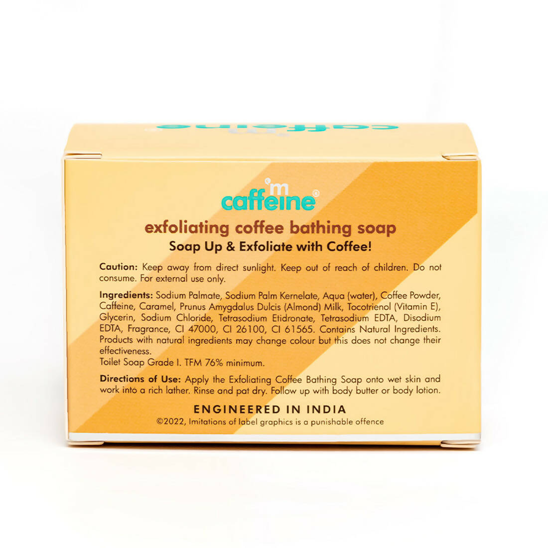 mCaffeine Exfoliating Coffee Bathing Bar - Swadesiicart