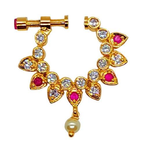 AD Ruby Nose Ring | Swadesiicart