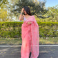 Vamsee Pink Organza Saree - Swadesiicart