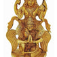 P.J.Handicrafts Brass Metal Idol of Vishnu Ji Riding On Garuda - Swadesiicart