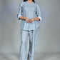 Morchari Digital Print Semi Muslin Co-Ord Set Top & Trouser-Multicolor - Swadesiicart