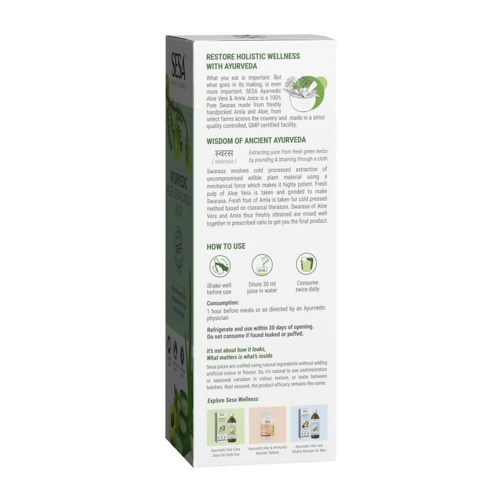 Sesa Wellness Ayurvedic Aloe Vera & Amla Juice | Swadesiicart