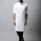 Even Apparels White Color Pure Cotton Solid Men's Kurta With Shirt Collar (SLD1203) | Swadesiicart