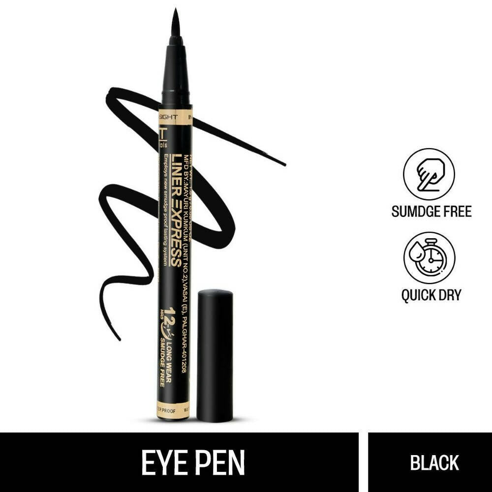 Insight Cosmetics Liner Express Eye Pen Matt Black - Swadesiicart