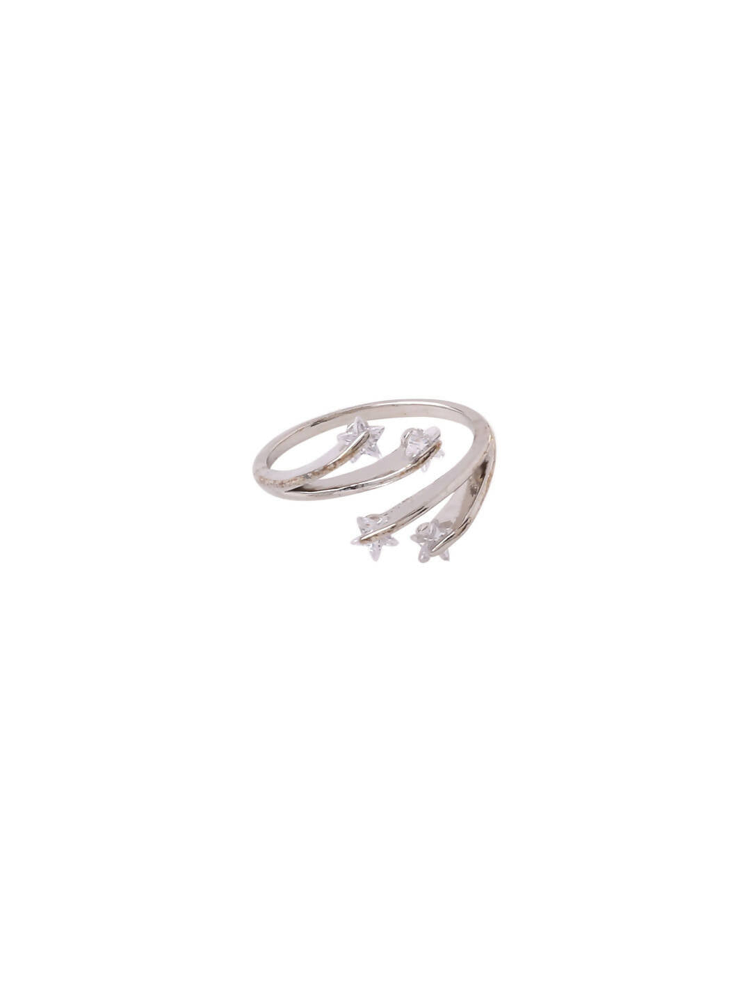 NVR Women's Stylish Latest Silver Plated Ring With Ad Stones | Swadesiicart
