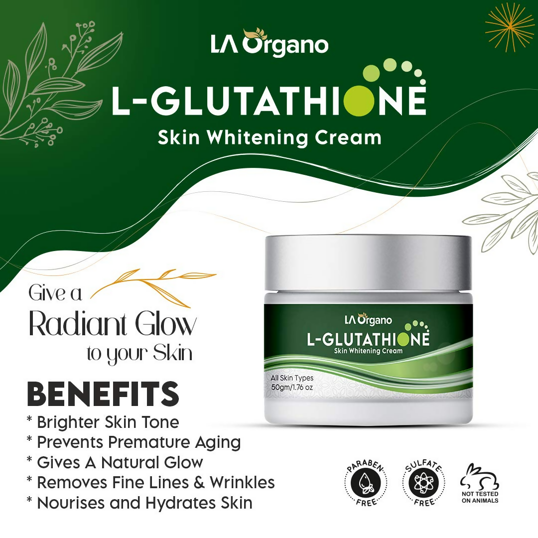 LA Organo L-Glutathione Cream For Skin Whitening | Swadesiicart