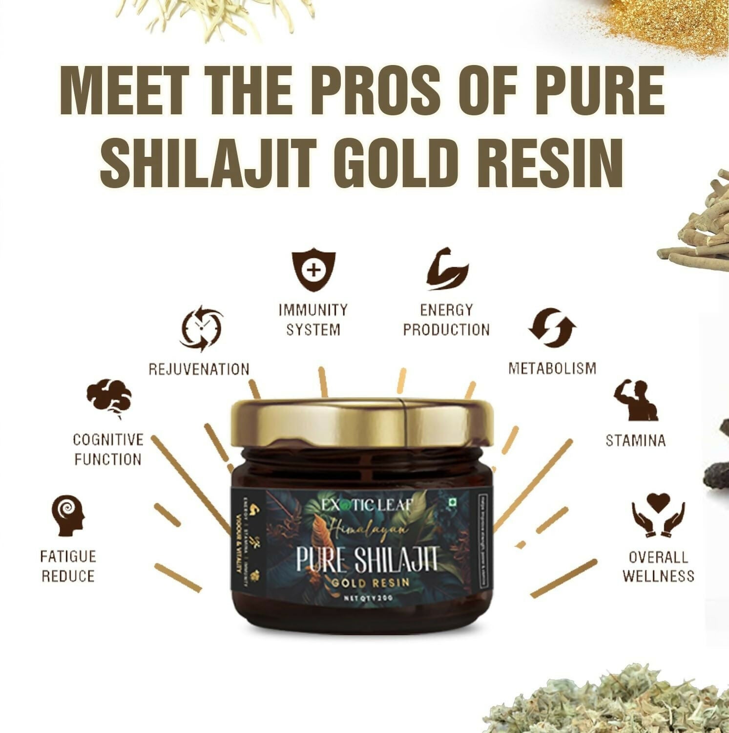 Exotic Leaf Gold SJ Resin - Swadesiicart