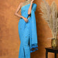 Very Much Indian Pure Mul Cotton Handloom Saree - Sky Blue | Swadesiicart