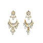 Nuyug 22K Gold Plated Crescent Kundan Drop Pearl Chandbali Earrings | Swadesiicart