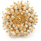 Mominos Fashion Gold-Polished with Pearls Ring | Swadesiicart
