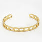 NVR Men's Gold-Polished Metal Cuff Bracelet - Swadesiicart