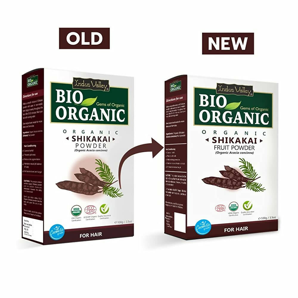 Indus Valley Bio Organic Shikakai Fruit Powder - Swadesiicart