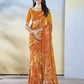 Orange Georgette Designer Printed Ready to Wear Saree - Samyana | Swadesiicart