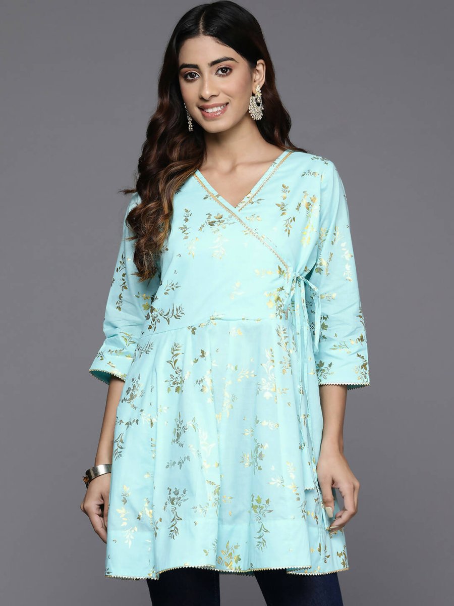 Ahalyaa Women's Traditional wear Tunic - Blue | Swadesiicart