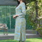 BulBul Fashionista Green Cotton Kurta Set with Dupatta - Swadesiicart