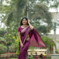 Vishnu Weaves Women's Rani Raw Silk Saree with Blouse - Swadesiicart