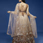 House of Panchhi Rust Net Gotapatti Work Lehenga & Blouse with Dupatta | Swadesiicart