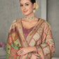 Peach Rangkat Tussar Silk Woven Design Saree with Unstitched Blouse - Mohmanthan Eshani | Swadesiicart