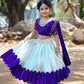 Jyoti Fashion Classy Blue Heavy Chenille Sequins Embroidered Kids Lehenga Choli Set | Swadesiicart