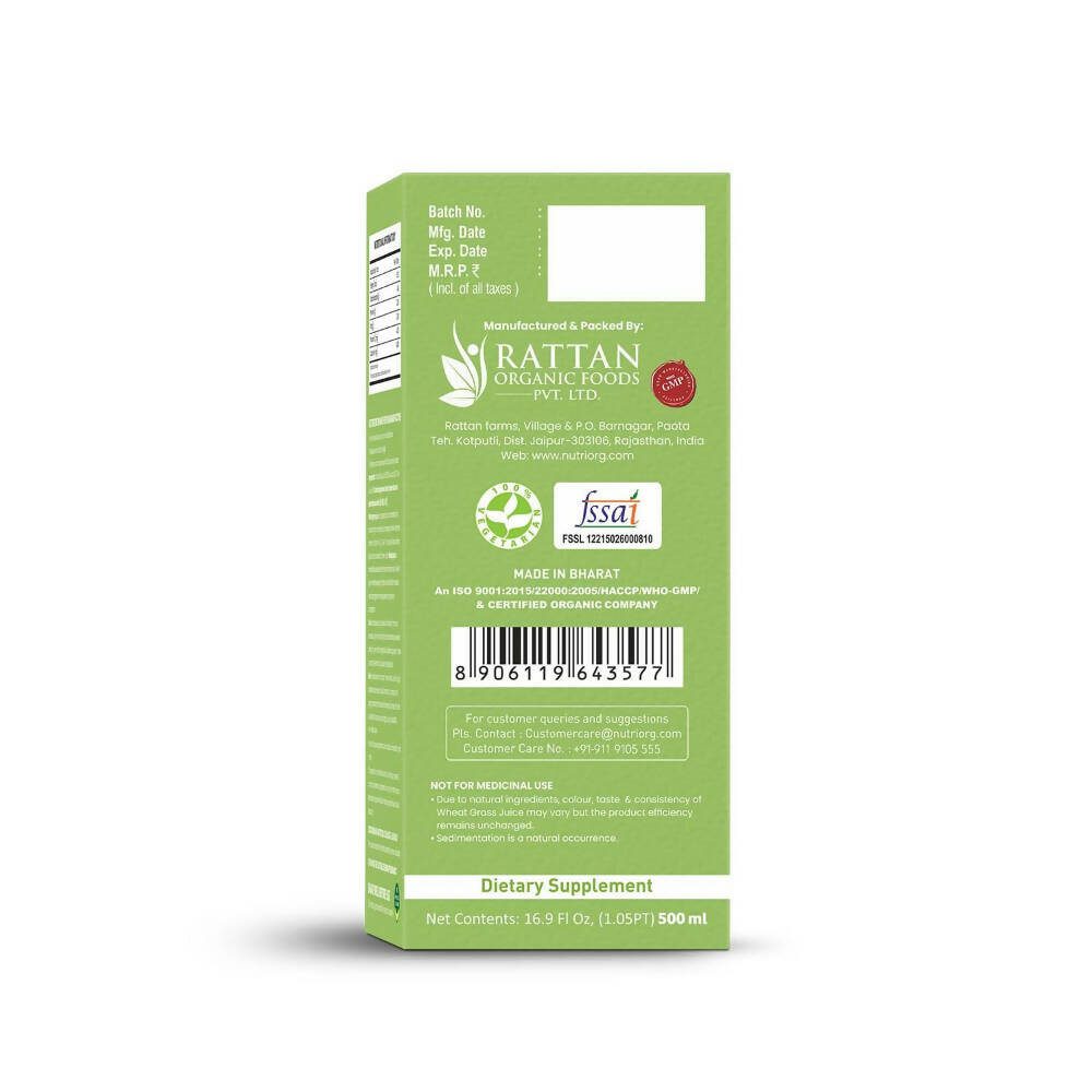 Nutriorg Wheatgrass Juice | Swadesiicart