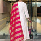 The52 White Women's Gorgeous Embroidered Work Chanderi Fabric Flared Kurta Pant and Dupatta Set - Swadesiicart