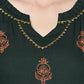 Aniyah Rayon Bottle Green Block Print Straight Kurta (AN-218K) - Swadesiicart