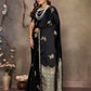 Joban Fashion Black Floral Motifs Banarasi Silk Sarees | Swadesiicart