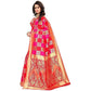 Vamika Banarasi Jaquard Pink Weaving Saree (Banarasi 30) | Swadesiicart