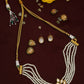 Gold-Polished White Pearl Kundan Choker With Studs - Ruby Raang | Swadesiicart